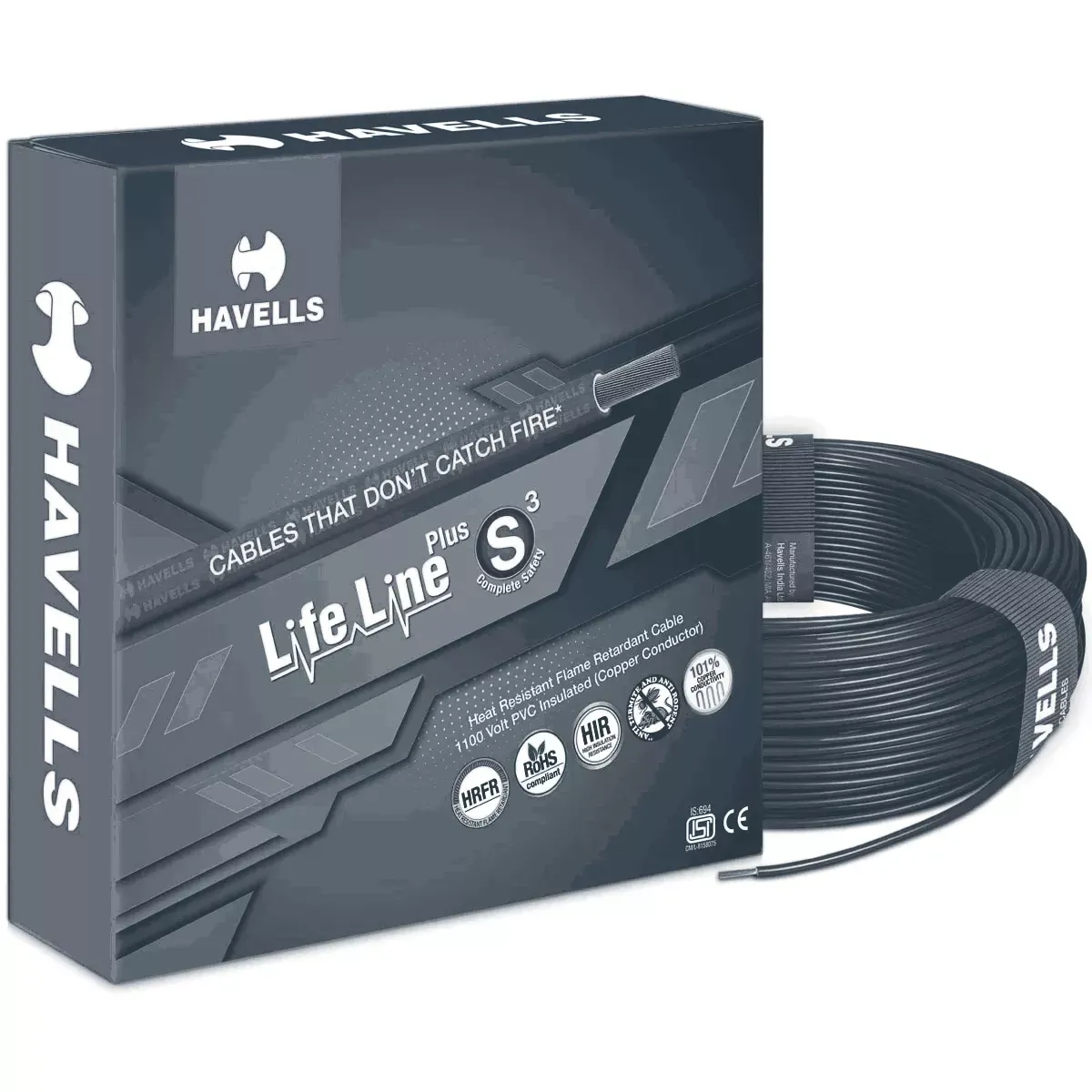 Havells Life Line Plus S3 HRFR cables, reference Life Line Plus S3