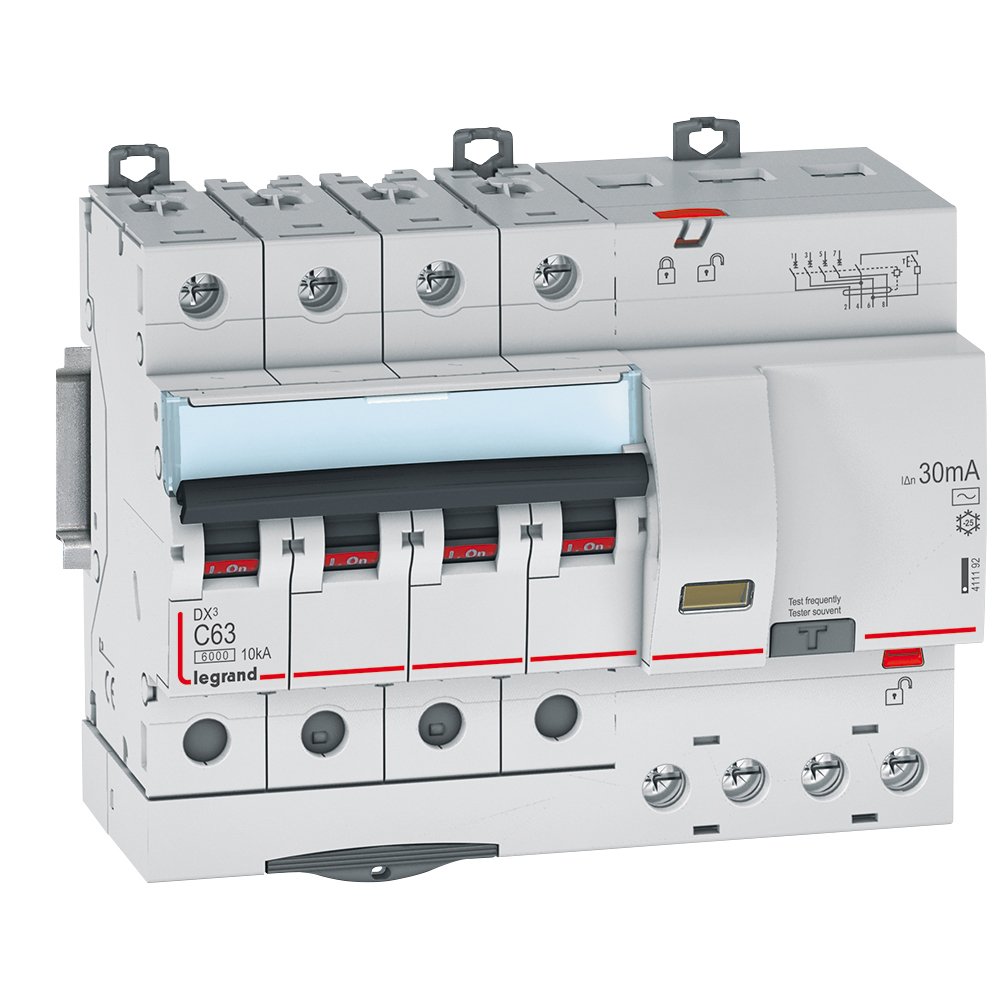 Legrand DX³ RCBO 4-pole, reference 411192